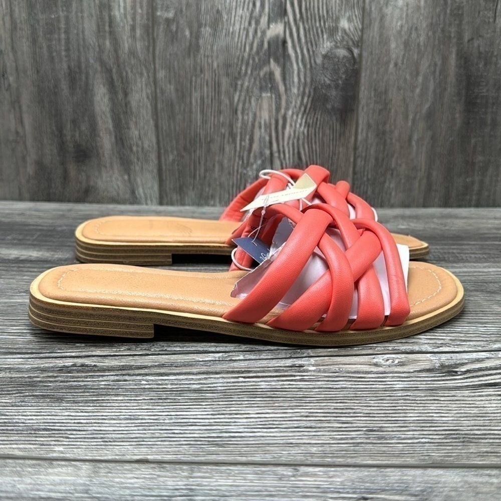 Women's Rian Slide Sandals - Universal Thread Orange - Picture 7 of 8